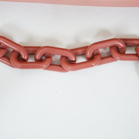 Pink Plastic Chain Handler Shoulder Bag - Picture 5 of 5